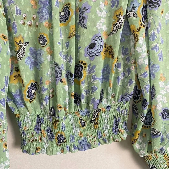 Rachel Zoe Floral Boho Peasant Blouse - Picture 13 of 14